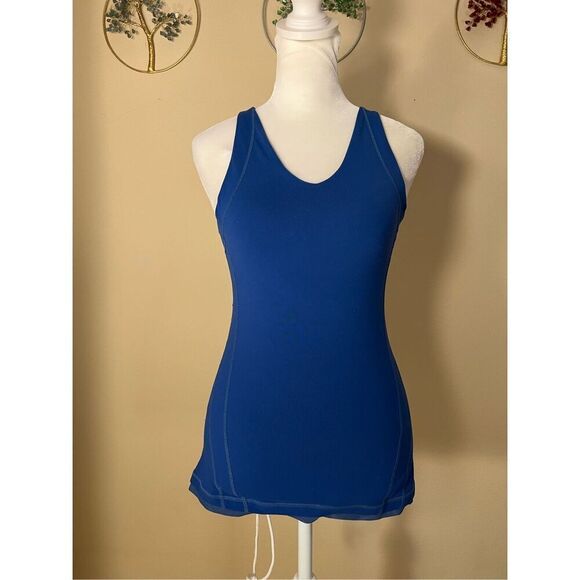 Lululemon Royal Blue Fitness Athletic Tank Top Size 4 - Picture 1 of 6